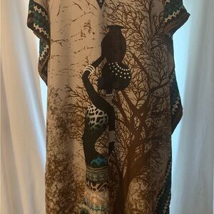 Goddess by Winlair womens micro protectress caftan multicolor one size fits all